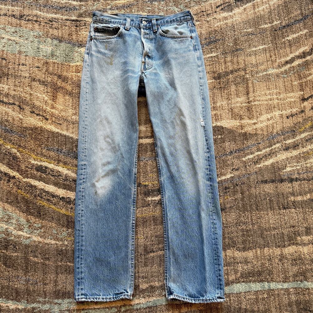 Men's Vintage 80's Levi's 501 XX Button Fly Denim Blue Jeans Sz 30 x 30 USA Made